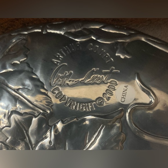 Arthur Court small grape design pedestal cookie/ cake tray - Picture 3 of 8